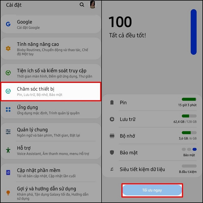 Tối ưu ngay thiết bị để giảm tải tình trạng giật lag