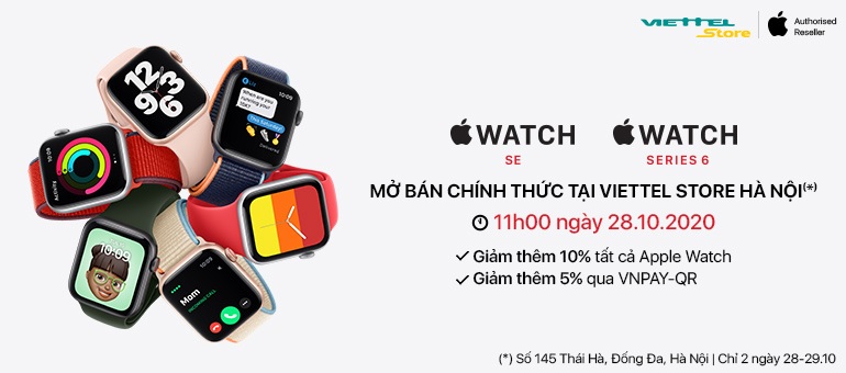Giảm tới 15% trong ngày mở bán Apple Watch Series 6 và Watch SE