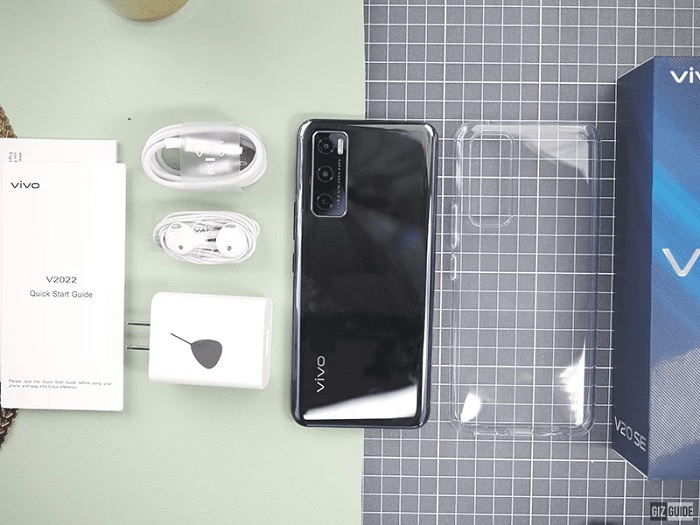 Các phụ kiện đi kèm Vivo V20 SE