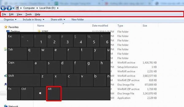 Bật chế độ hiển thị những tập tin, thư mục ẩn trên Windows