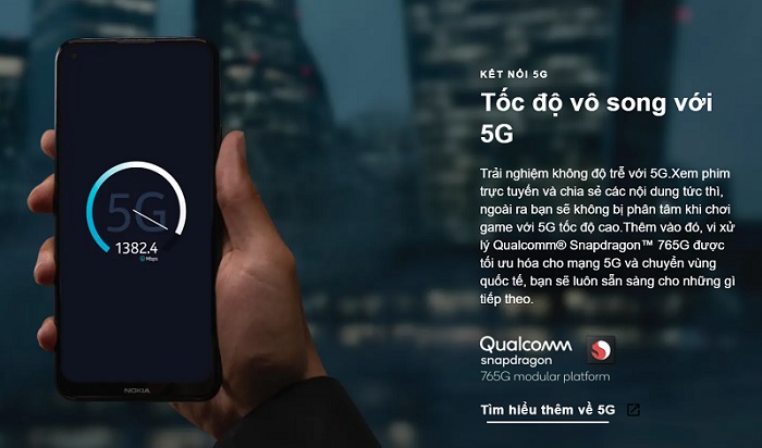 Nokia 8.3 5G được tích hợp công nghệ 5G
