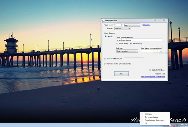Tính năng thay đổi nền màn hình liên tục