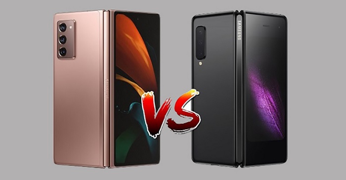 Galaxy Z Fold 2 (bên trái) và Galaxy Fold đời đầu (bên phải)