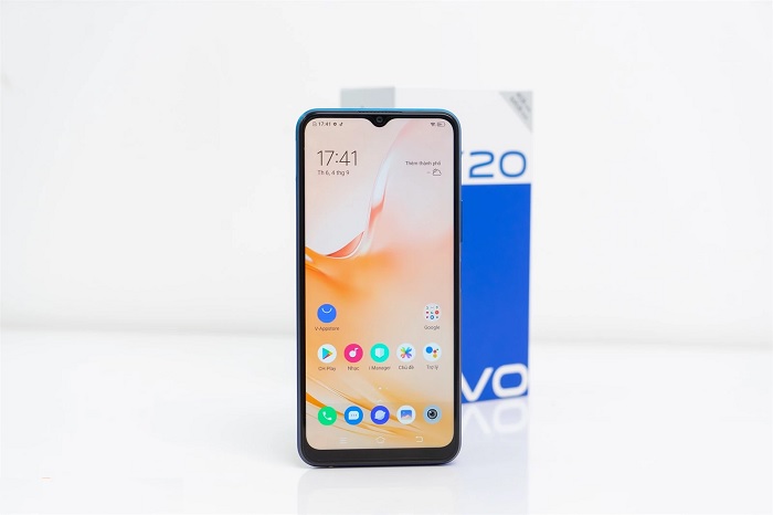 Màn hình Vivo Y20 độ phân giải thấp hơn V20