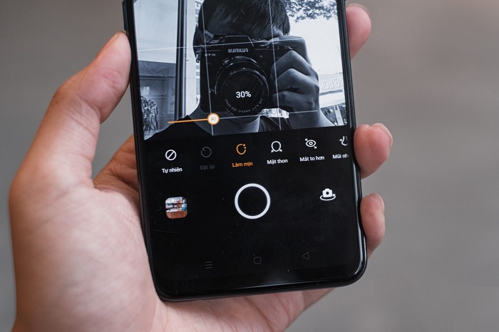 Giao diện camera trước của OPPO A93