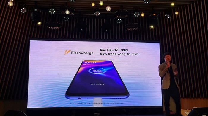 Vivo V20 được hỗ trợ sạc nhanh 33W