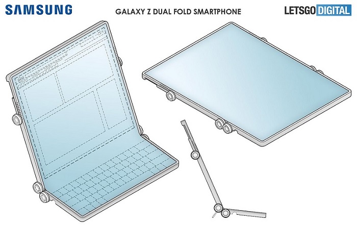 Galaxy Z Dual Fold sau khi mở ra trông giống một chiếc máy tính bảng