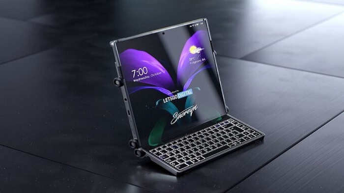 Qua hình ảnh render có thể thấy phần bản lề Galaxy Z Dual Fold được thiết kế hoàn toàn mới