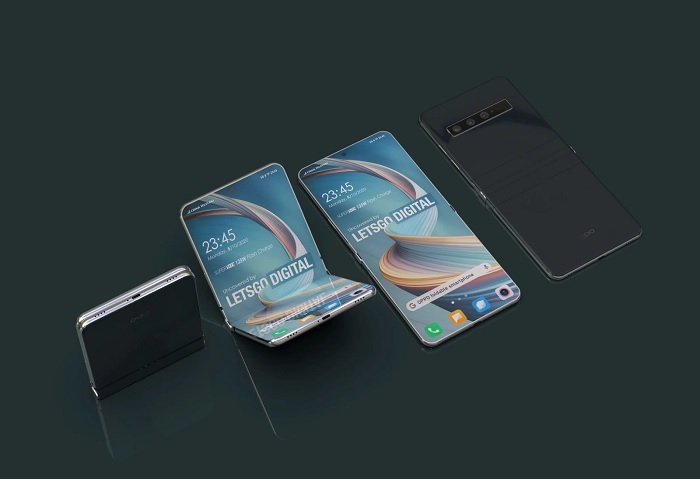 Ảnh minh họa smartphone gập vỏ sò của OPPO