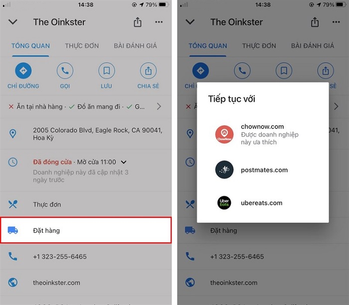 Chọn đặt hàng là xong
