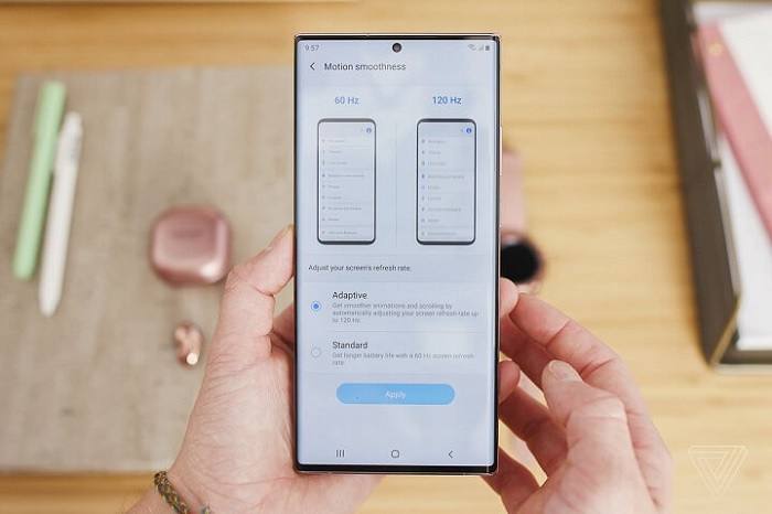 Galaxy Note 20 Ultra sở hữu màn hình tần số quét 120Hz