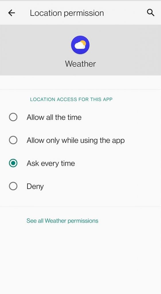 Tính năng cấp phép 1 lần