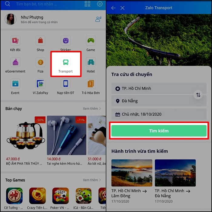 Tìm kiếm các tuyến xe chạy đường dài