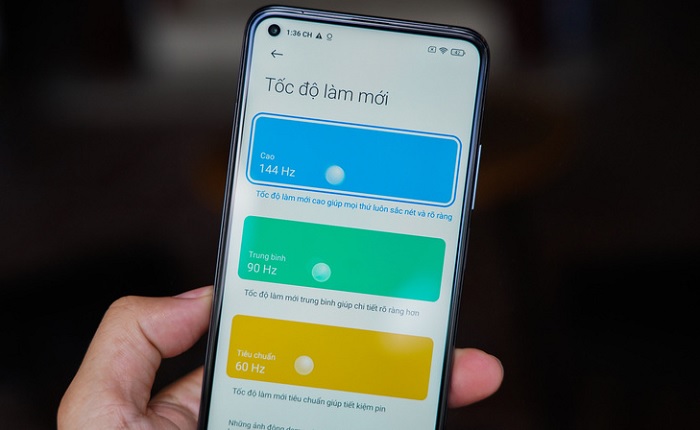 Mi 10T Pro có 3 chế độ màn hình cho người dùng lựa chọn