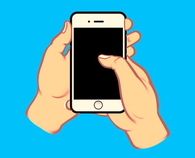 Dùng điện thoại bằng một tay và dùng ngón cái của tay kia để tương tác