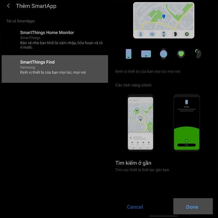 cách tìm thiết bị Samsung