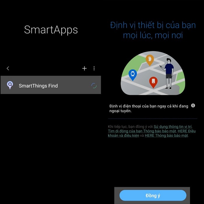 cách tìm thiết bị Samsung
