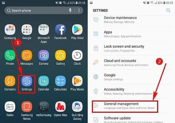 Cài đặt tiếng Việt cho điện thoại Samsung