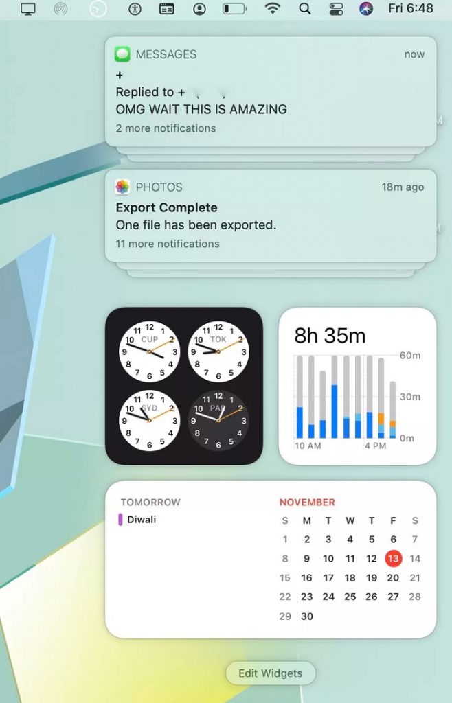 Các thông báo sẽ được gom lại nhóm với nhau theo ứng dụng. Người dùng có thể trả lời được tin nhắn trực tiếp luôn mà không cần phải mở ứng dụng lên