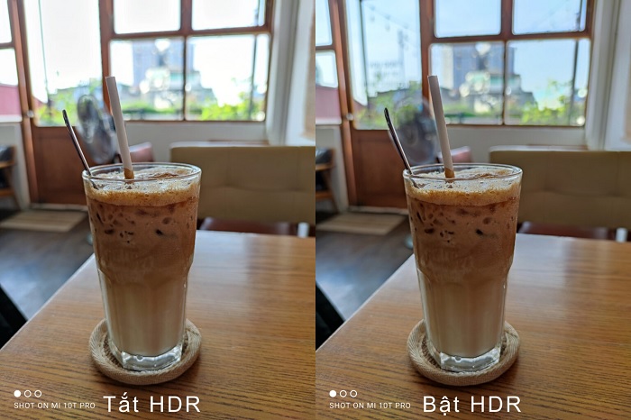 Ảnh chụp khi tắt và bật HDR