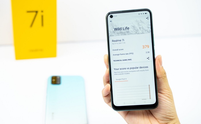 Điểm hiệu năng của Realme 7i qua phần mềm