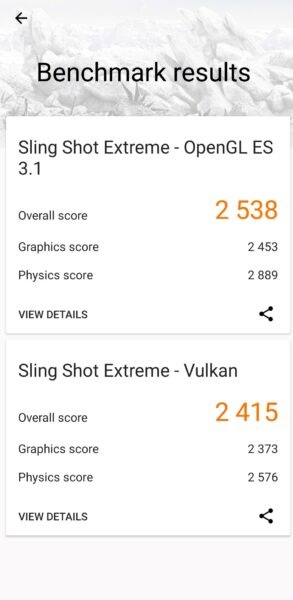 Kết quả đồ họa của Vivo V20 cũng rất đáng chú ý