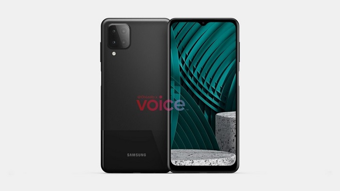 Mặt trước và mặt sau của Galaxy M12