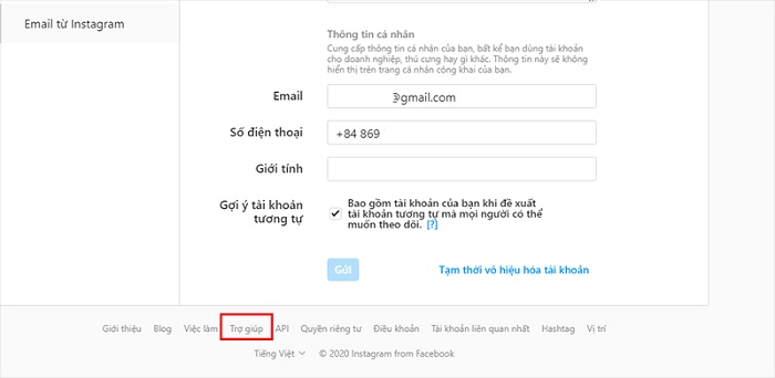 Chọn phần Trợ giúp như trong hình
