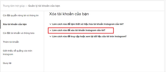 Nhấn vào câu hỏi thứ 2 trong ô đỏ