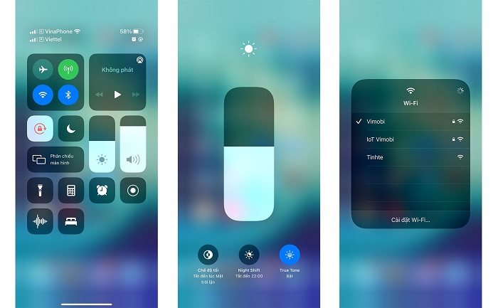 Điều chỉnh haptic tiện lợi trên trung tâm điều khiển của iPhone