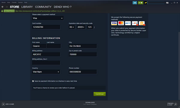 Cách mua game trên Steam bằng thẻ Visa hoặc Mastercard (5)