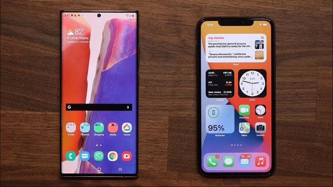 Màn hình Note 20 Ultra 5G có kích thước lớn hơn iPhone 12 Pro Max