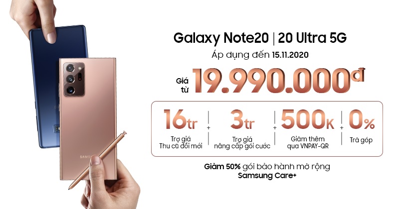Thu cũ đổi mới lên đời Galaxy Note 20 series tiết kiệm 16 triệu đồng
