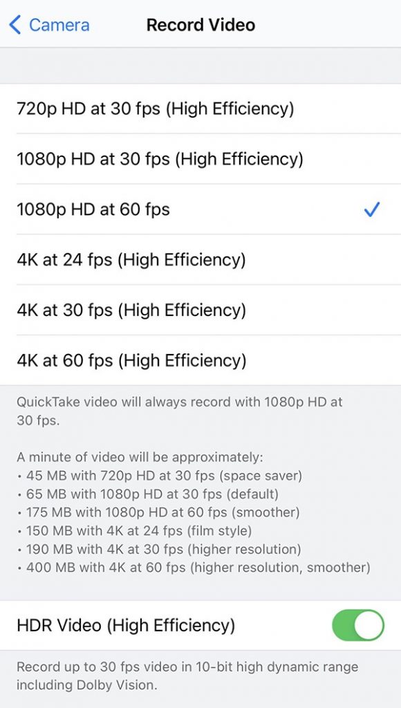 Quay video Dolby Vision trên iPhone 12
