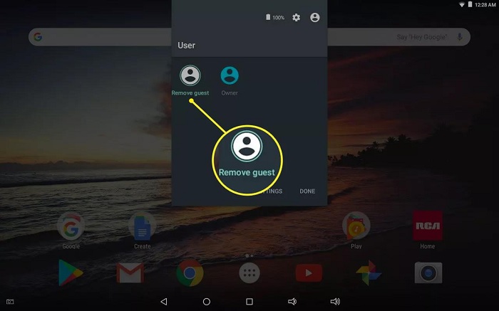 Xóa một người dùng đã được khởi tạo