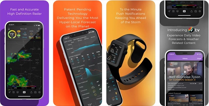 MyRadar Weather Radar cung cấp cho bạn dữ liệu thời gian tiếp cận chính xác của cơn bão sắp tới