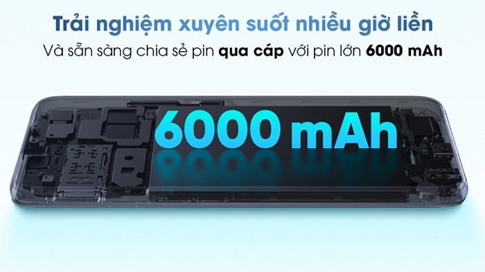 Realme C15 đi kèm pin 6.000 mAh