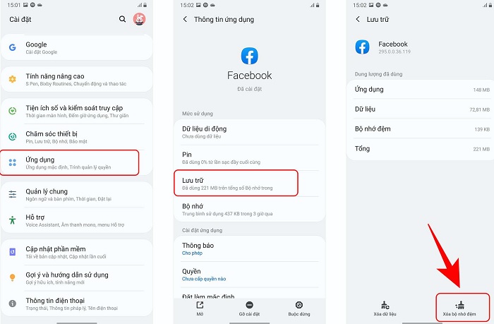 Cách giải phóng bộ nhớ trên điện thoại Android xóa bộ nhớ đệm