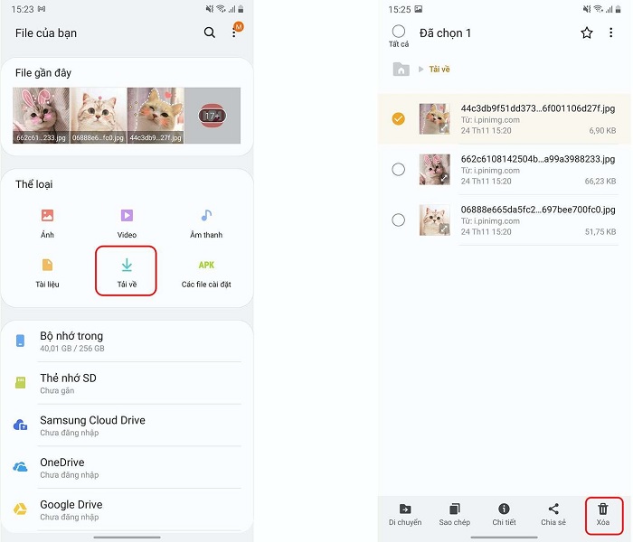 Dọn dẹp bớt các thư mục tải xuống