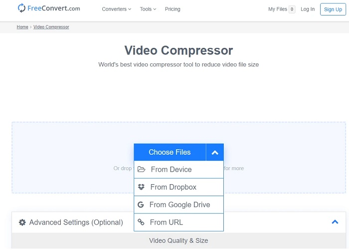 Chọn video muốn nén