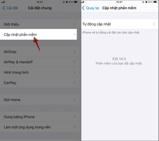 Cập nhật iPhone lên iOS mới nhất
