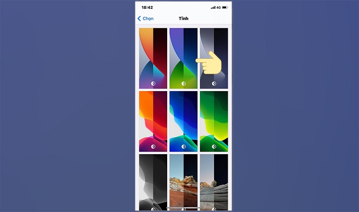 Chọn bất kỳ hình nền mà mình thích