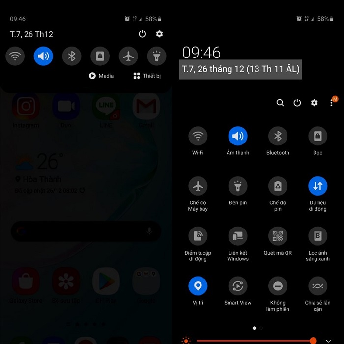 Cách xem lịch âm trên Samsung