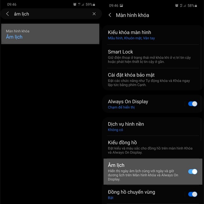 Đưa lịch âm ra màn hình khóa