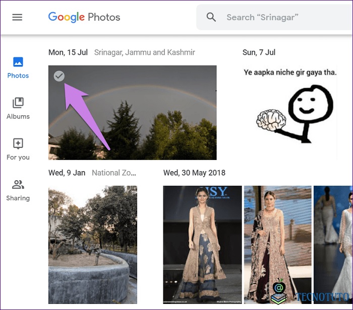 Chọn ảnh mà bạn muốn tải xuống