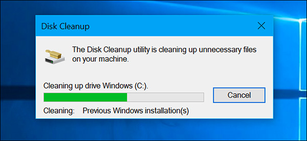 Nhập từ khóa và tìm kiếm ứng dụng “Disk Cleanup” trên Windows