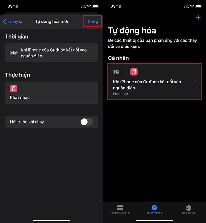 Đừng quên ấn nút hoàn thành các thao tác để thiết bị của bạn thực hiện ngay được chức năng mới nhé