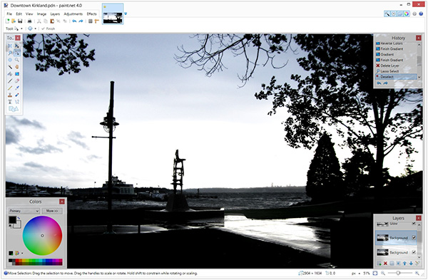 Sử dụng ứng dụng dung lượng nhỏ như Paint.NET để tiết kiệm dung lượng bộ nhớ