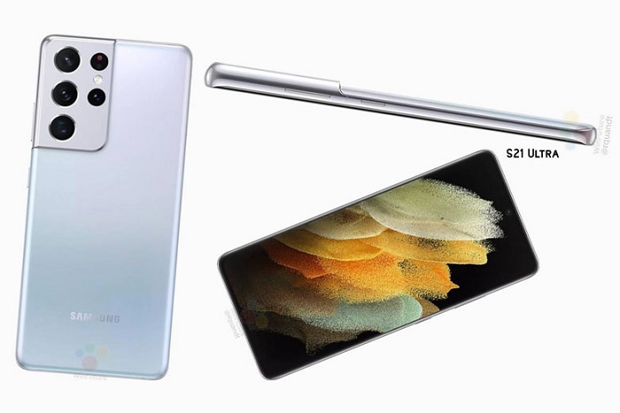 Cận cảnh mặt lưng và cạnh viền của Galaxy S21 Ultra