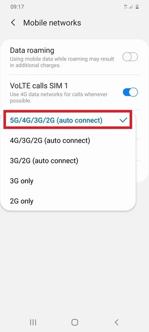 Điện thoại hỗ trợ 5G